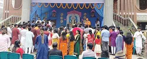 ফরিদপুরে পালিত হচ্ছে  বিদ্যার দেবী সরস্বতী পূজা