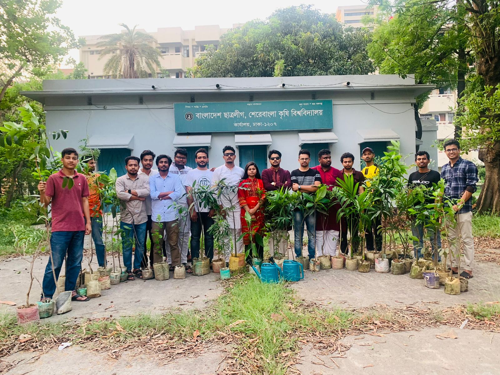 শেকৃবি ছাত্রলীগের বৃক্ষরোপণ কর্মসূচি পালন
