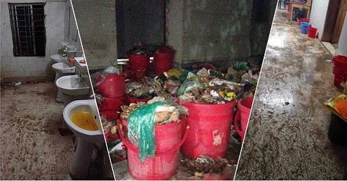 বশেমুরবিপ্রবির হলগুলো পরিণত হয়েছে ময়লার ভাগাড়ে