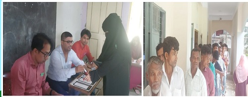 প্রথমবারের মতো ইভিএমে ভোট দিয়ে খুশি ভোটাররা