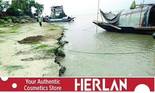 দৌলতদিয়া পয়েন্টে বাড়ছে পদ্মার পানি, ভাঙন আতঙ্ক