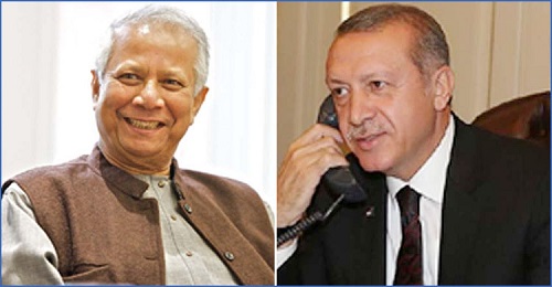 ড. ইউনূসকে এরদোয়ানের বন্যার্তদের সহায়তার আশ্বাস