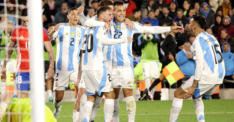 চিলির বিপক্ষে দাপুটে জয় আর্জেন্টিনার