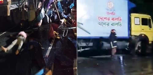গাজীপুরে কাভার্ডভ্যান চাপায় অটোরিকশার ৫ জন নিহত