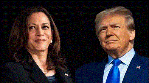 বাকি একদিন, মন জিততে আপ্রাণ চেষ্টা কমলা-ট্রাম্পের