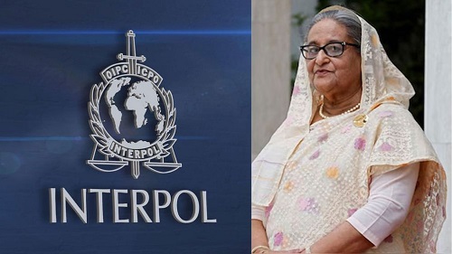 রেড নোটিশের মাধ্যমে শেখ হাসিনাকে আনা যাবে