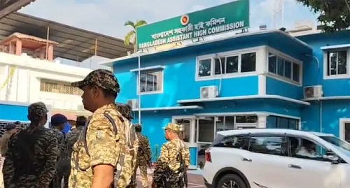 আগরতলায় বাংলাদেশ হাইকমিশনে ভাঙচুর