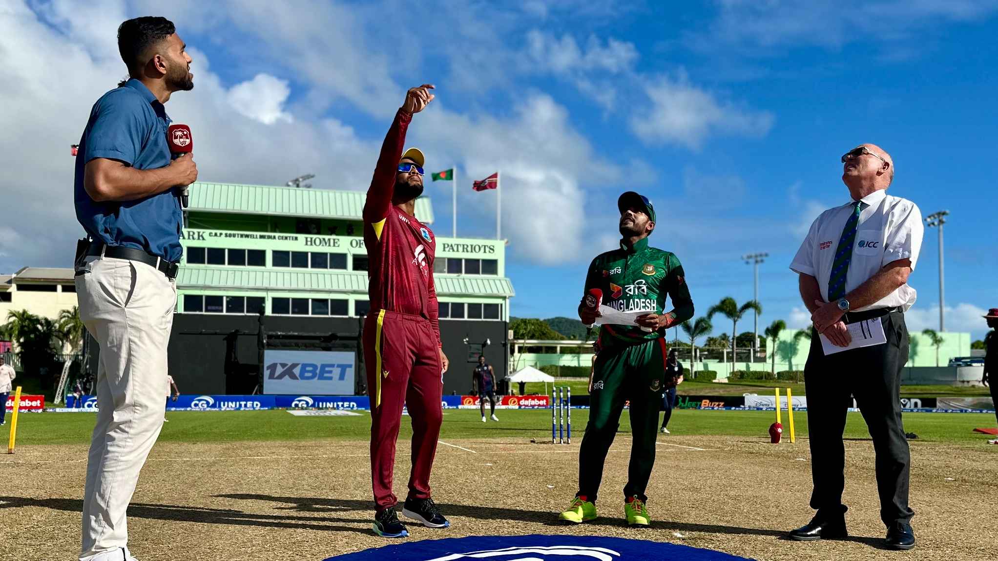 ওয়েস্ট ইন্ডিজের বিপক্ষে ব্যাটিংয়ে বাংলাদেশ