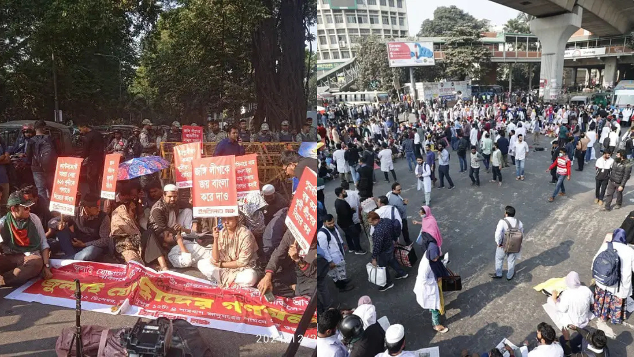 রাজধানীর তিন জায়গায় সড়ক অবরোধ, তীব্র যানজট