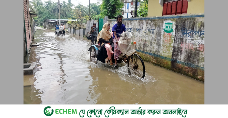 টানা বর্ষণে বাগেরহাট পৌর শহরে জলাবদ্ধতা, পানিবন্দী ২ হাজার পরিবার