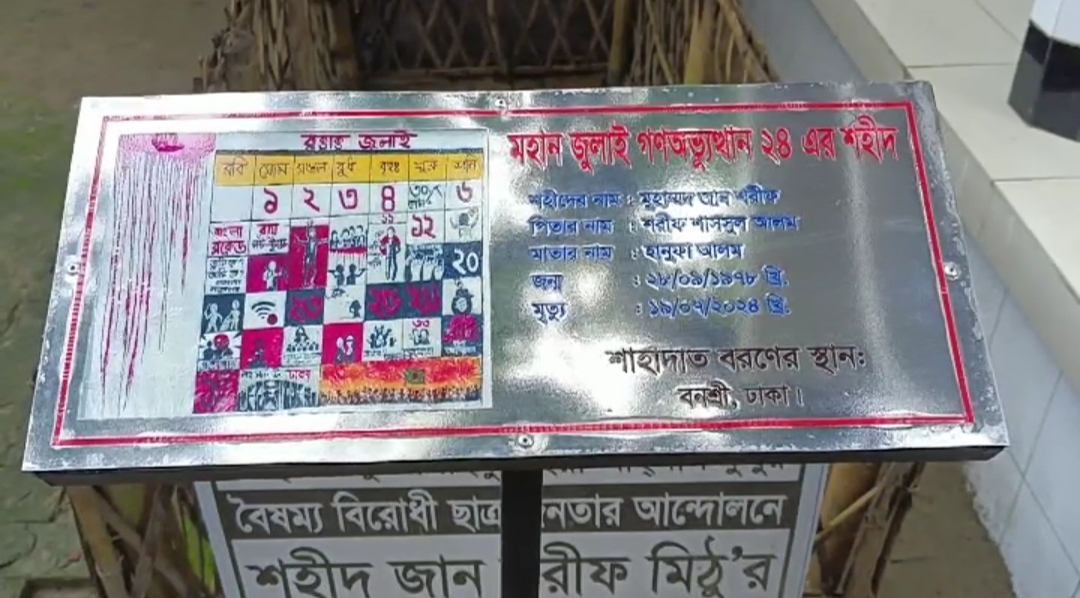 ফরিদপুরে নানা কর্মসূচীর মধ্য দিয়ে জুলাই পুর্নজাগরণ ২০২৫ পালিত