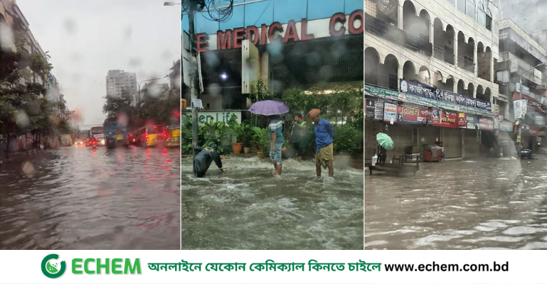 রাত থেকে বৃষ্টি, ঢাকার বিভিন্ন এলাকায় জলাবদ্ধতা