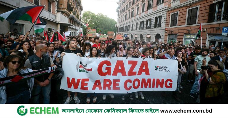 ফ্লোটিলার জাহাজ আটকের প্রতিবাদে ইউরোপজুড়ে বিক্ষোভ