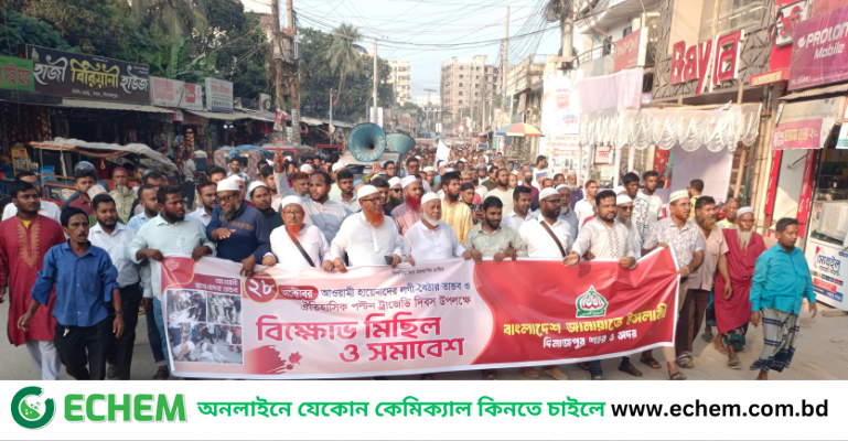 দিনাজপুরে ঐতিহাসিক পল্টন ট্রাজেডি দিবস উপলক্ষে জামায়াতের বিক্ষোভ মিছিল