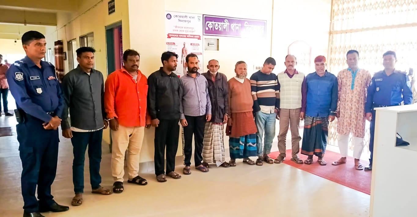 দিনাজপুরে পুলিশের অভিযানে ৫৯ আওয়ামী লীগ নেতাকর্মীসহ ৮৬ জন গ্রেফতার