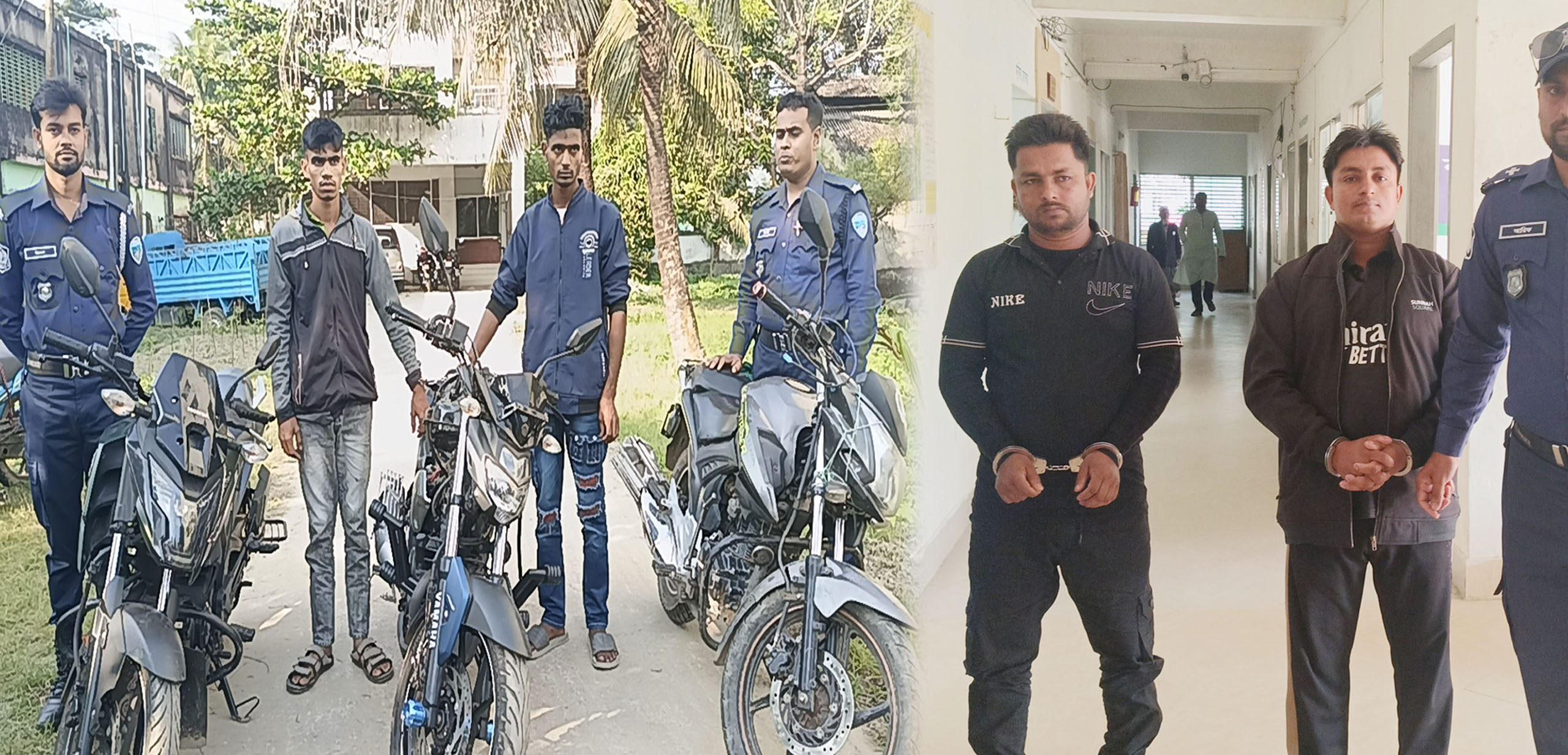 নোয়াখালীতে ৫টি চোরাই মোটরসাইকেল উদ্ধার, বিএনপি নেতার ভাইসহ গ্রেপ্তার ৪