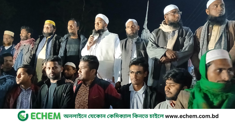 হাদী'র ওপর গুলির প্রতিবাদে নিজ জন্মভূমিতে বিক্ষোভ মিছিল