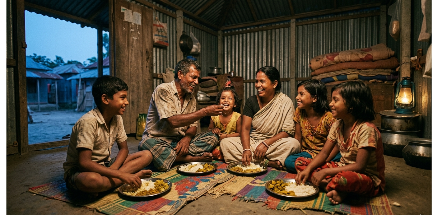 নিম্নবিত্তের জীবনে সুখের সংজ্ঞা