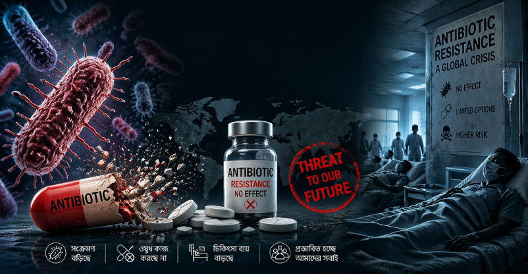 নীরব মহামারী: অ্যান্টিবায়োটিক রেজিস্ট্যান্স এবং আমাদের ভবিষ্যৎ