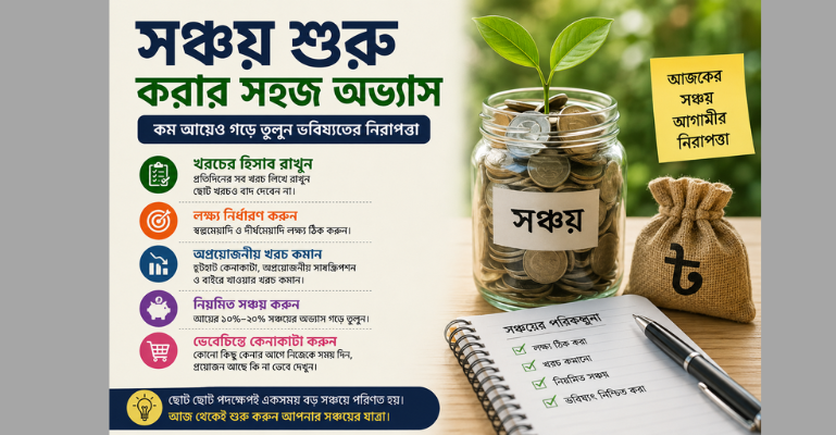 সঞ্চয় শুরু করার সহজ অভ্যাস: কম আয়েও কীভাবে গড়ে তুলবেন ভবিষ্যতের নিরাপত্তা