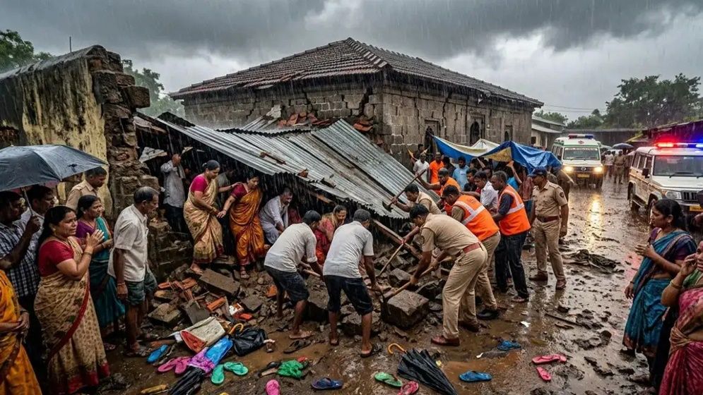 ভারতে মন্দিরের দেয়ালধসে নিহত ৬