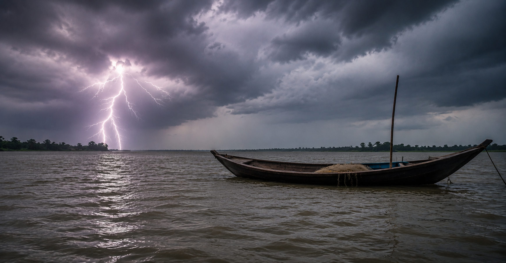 আশাশুনিতে বজ্রপাতে নৌকা থেকে কপোতাক্ষ নদে পড়ে এক মৎস্যজীবী নিখোঁজ
